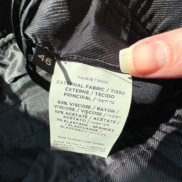 Tom Ford Black Viscose Blend Slight Flare Long Dress Pants 46 / 12 - Picture 9 of 13